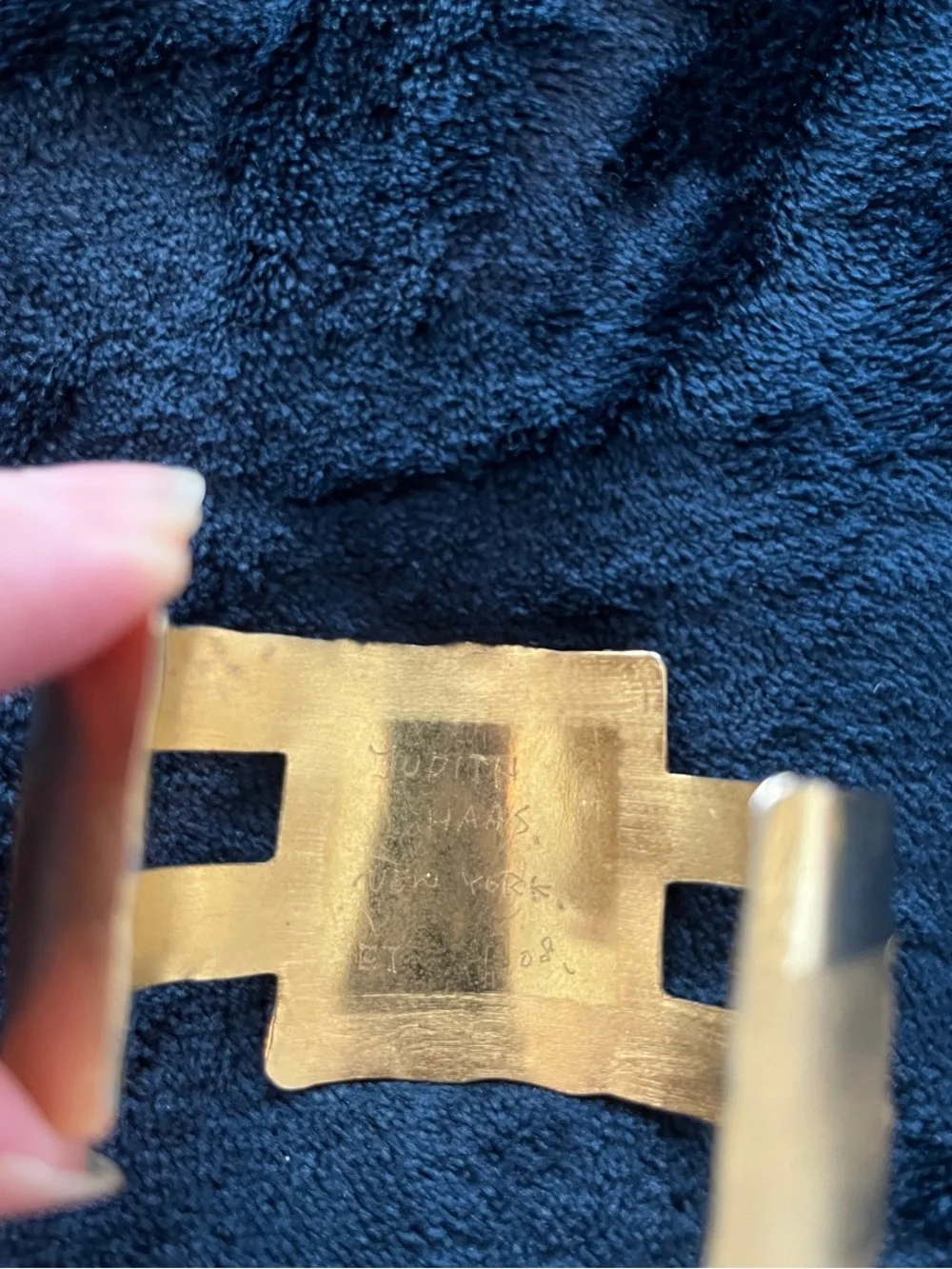 Judith Haas Polished Wide Gold Vermeil Cuff Bracelet
